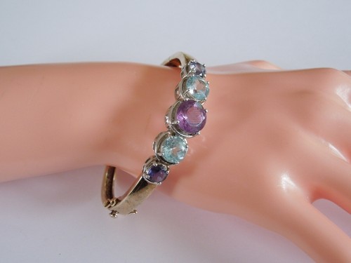 925 silber armreif farbsteine - silber,