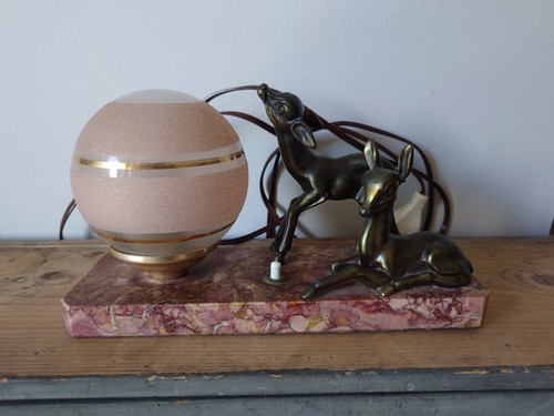 Antike art déco - tischlampe, /