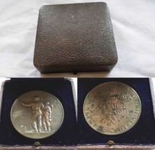 versilberte Medaille Bergbau