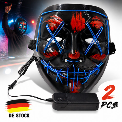 2er set led halloween - led, maske