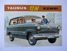 Prospekt TAUNUS 12 M KOMBI  Ford um 1959  Lieferwagen sales brochure
