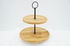 Etagere Bambus Holz 2 Stöckig