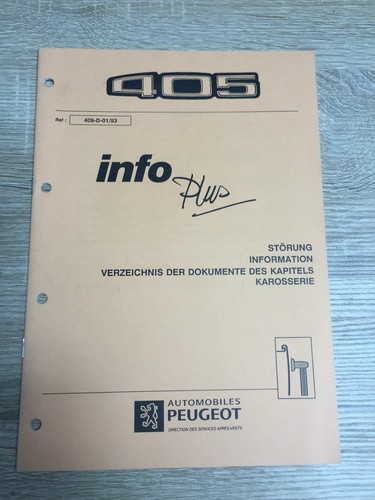 Werkstatthandbuch peugeot 405 - werkstatthandbuch,