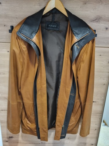 Herren lederjacke cognac braun - cognac,