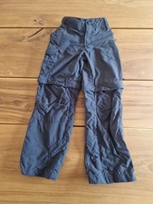 Quecha Trekking Zippoff Hose, Größe 123-130 cm / 7-8 Jahre / Grau Rot