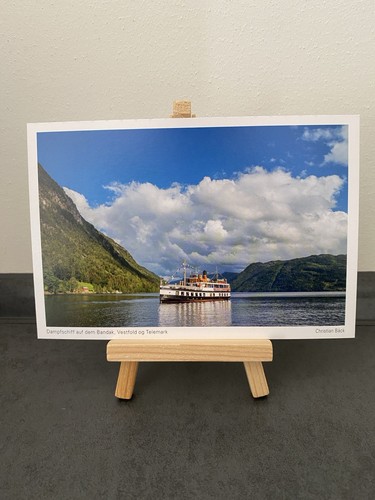 Postkarte dampfschiff auf dem - postkarte,