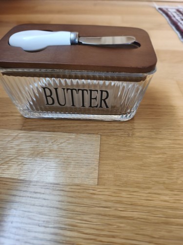 Glas butterdose mit - butterdose,