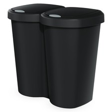 Duo Abfall Eimer 40L schwarz -