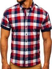 Herrenhemd Freizeithemd Shirt Kurzarmhemd Classic Motiv Herren Mix BOLF Casual
