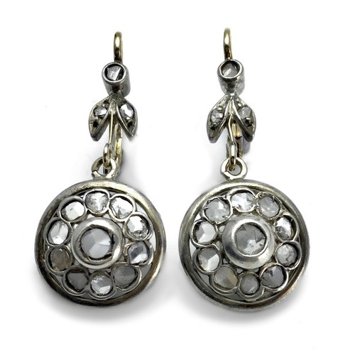 Jugendstil diamant ohrringe - jugendstil,