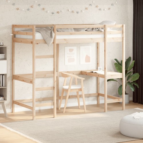 Hochbett mit schreibtisch - mit,