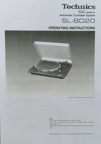 Technics bd20 stereo - sl-bd20,