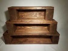 3 Holzregale Board Gewürzregal Wandregal Handarbeit Paletten + *Befestigung*