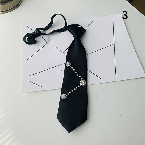 Unisex krawatte schwarz - schwarz, faux