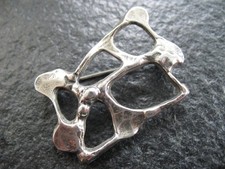 Brosche Silber 835 Oly Burkhard & Monika Vintage Design sehr schön von ca. 1965