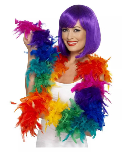 Bunte regenbogen federboa - bunte,