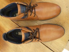 Helbraune italienische Leder-Stiefeletten von Venturini, Gr. 45, neuwertig