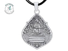 Halskette Anhänger Buddha 5,3 x 7,2 cm Meditation Glücksbringer Geschenkidee