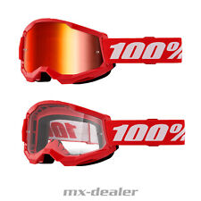 100 % Crossbrille Strata2 Rot Red Gruppe Motocross Enduro Downhill MTB BMX DH