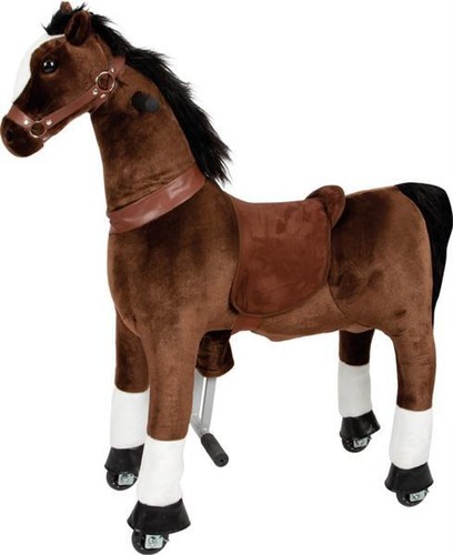 Reitpferd auf rollen braun - rollen,,