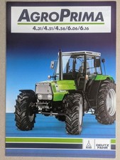 DEUTZ-FAHR AGROPRIMA 6.16 6.06 4.56 4.51 4.31 Traktoren Prospekt Schlepper