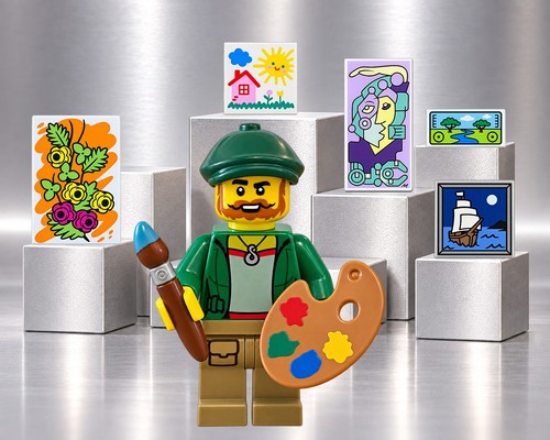 Lego figur maler - maler, künstler