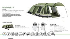 6 Personen Zelt, Polycotton / Alu, 3 Räume, Outwell: Bear Lake 6 TC, 26m²