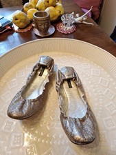 Dolce&Gabbana, Ballerinas, Damenschuhe, Silber, Gr.40,5