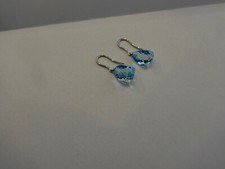 Blautopas Trillion Ohrhänger , Traum Farbe ,Traum Schliff, 585 er Gold