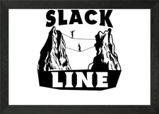Slackline Gerahmtes Wandbild