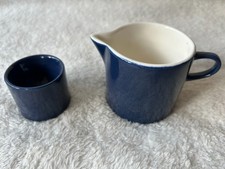 Melitta STOCKHOLM BLAU Milchkännchen Milchgießer H 6,5 cm & Eierbecher,  Top !