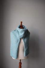 Schal von Hess Natur Farbe mint-Melange Alpaca und Schurwolle kuschelig weich