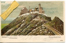AK Schlesien,Lithografie,Schneekoppe,Sommerschnee,Riesengebirge,Hirschberg