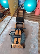 SportPlus Klappbares Holzwasser-Rudergerät für zuhause, Natur-Massivholz (Eiche)