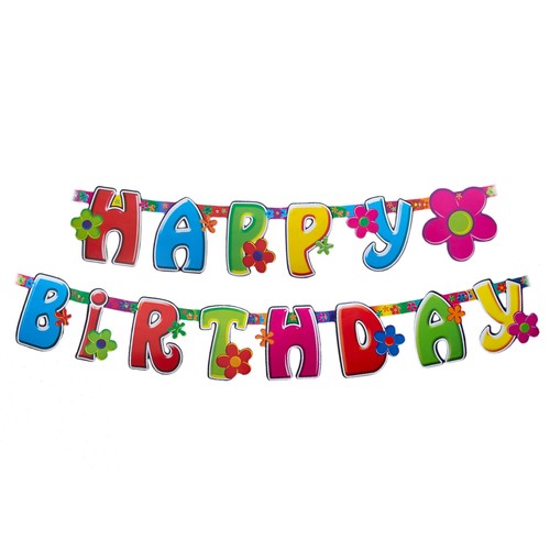 Happy birthday girlande banner - happy,