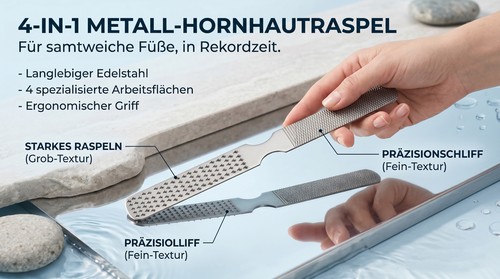 Seitige hornhautraspel aus - hornhautraspel,