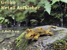 3D Strass Gecko Metall