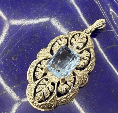 Eleganter aquamarin anhänger - eleganter,