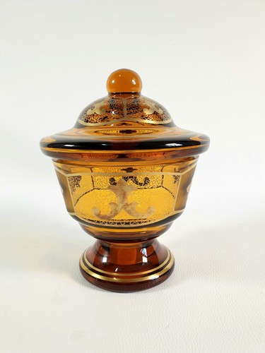 Art deco glas bonboniere - glas, mit