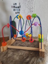 Große Motorikschleife Motorik Kinderspielzeug Echtholz Holzspielzeug Montessori