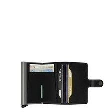 Secrid Miniwallet Portemonnaie Schwarz/Silber Leder