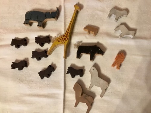 Ddr holztiere zoo 15 stück - %,