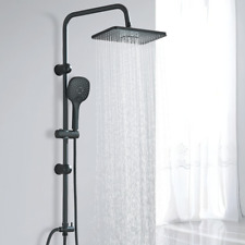 Schwarz Duschsystem Regenbrauset Duscharmatur Edelstahl Duschset mit Handbrause