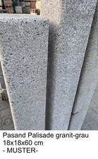 Palisaden Pasand granit-grau, 23 Stück, 18x18x60 cm