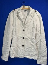 Esprit Damen Blazer Elegante Jacke Stilvoll Gr. 44 Beige 100% Leinen