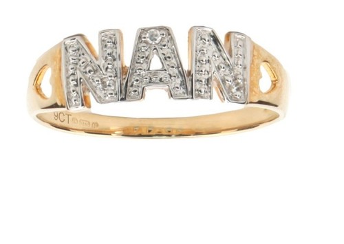 9ct gelbgold diamant ring - diamant, ring-set