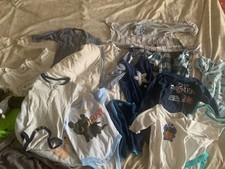 Baby Jungen Set 56/62 H&M Strampler Sternthaler Schlafsack 17 Teile