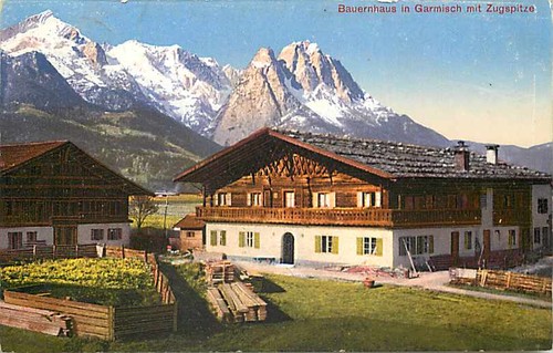 Garmisch bauernhaus mit - ak,