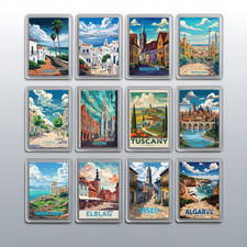 Acryl Reise Stadt Urlaub