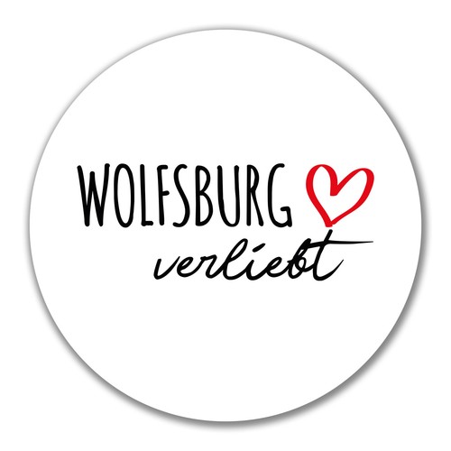 Aufkleber wolfsburg verliebt - wolfsburg,